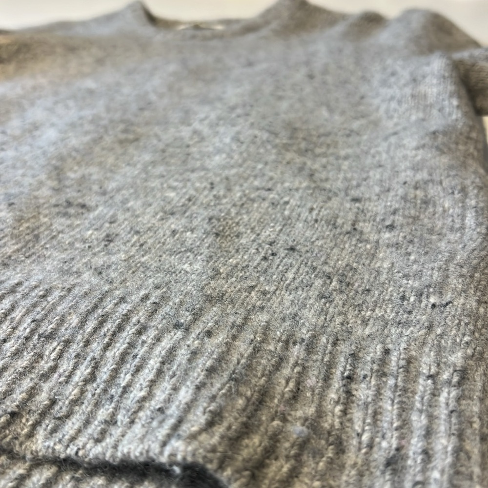 Madewell Womens Grey Merino Wool Blend Alpaca Blend Crew Neck Sweater Size XL - Picture 9 of 14